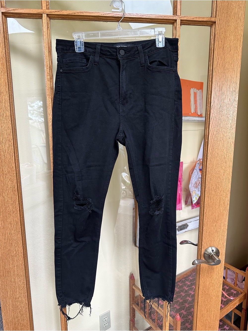 Just Black Black Women's Skinny Distressed Jeans